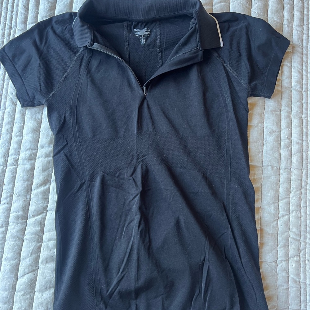 Black Women's Sport Polo Shirt